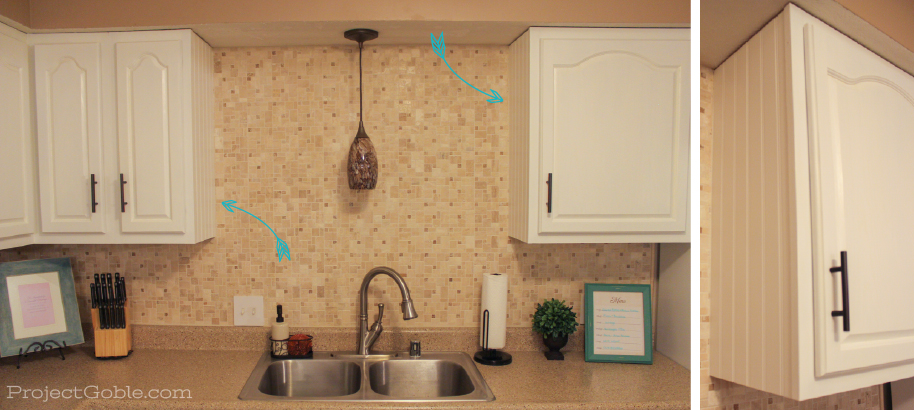 DIY: Adding BEADBOARD to upgrade the sides of your kitchen cabinets - www.ProjectGoble.com