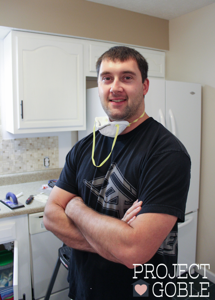 Jay of ProjectGoble.com - Installing a Peel and Stick Tile Backsplash