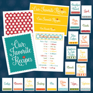 Organize your Recipes with this Recipe Binder Kit Printable DIY Project from www.ProjectGoble.com