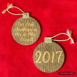 our first christmas as mr and mrs personalized ornament